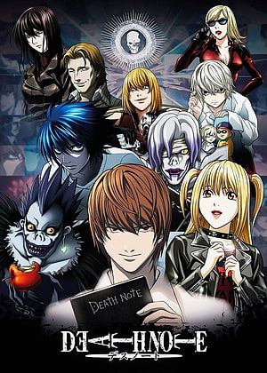 Death Note Anime Character Group Poster with Light Yagami and Shinigami HD phone wallpaper