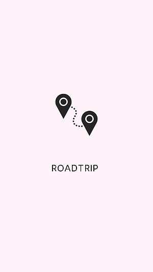 Minimalist Roadtrip Map Pin Icon on Soft Pink Background HD phone wallpaper