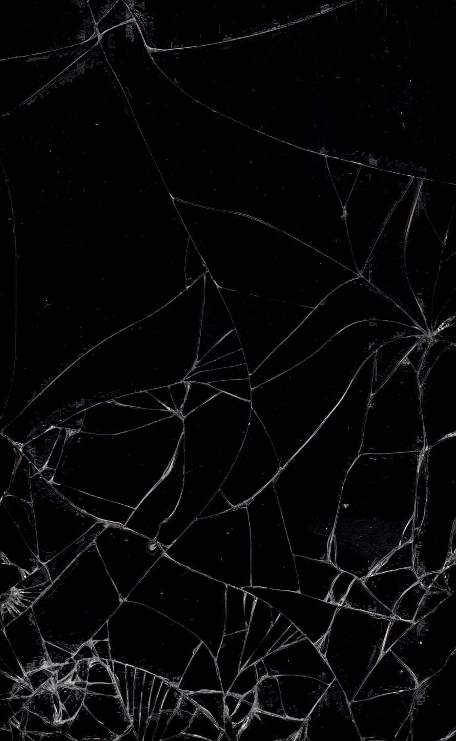 Realistic Cracked Phone Screen Texture on Black Background HD phone wallpaper