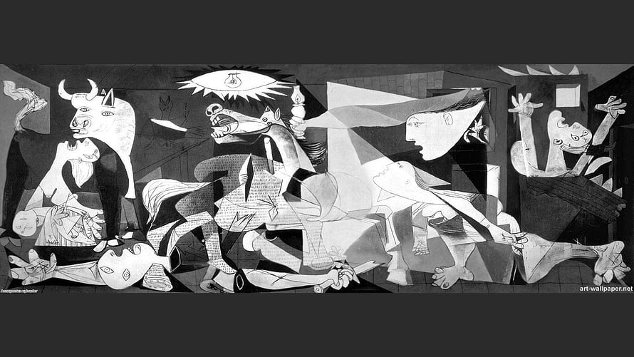 Pablo Picasso Guernica Black and White Cubist Masterpiece HD wallpaper