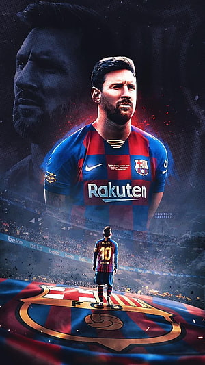 Lionel Messi FC Barcelona Stadium Tribute Wallpaper HD phone wallpaper