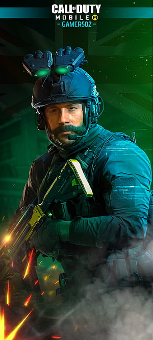 Captain Price in Tactical Gear Holding Rifle in Call of Duty Mobile HD phone wallpaper