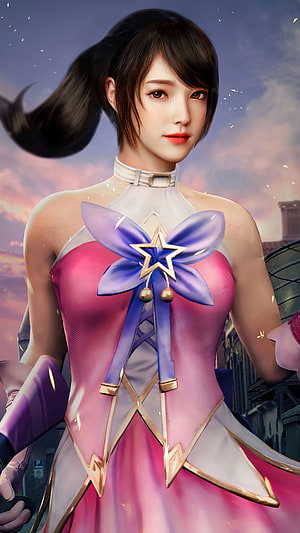 PUBG Mobile Begonia Witch Set Skin Outfit Girl Character Portrait HD phone wallpaper