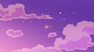 Animal Crossing Movie Sky Scene with Pastel Clouds and Shooting Star HD wallpaper