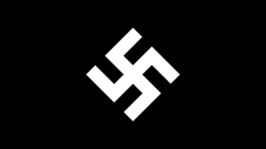 Minimalist White Swastika Symbol on Black Background HD wallpaper