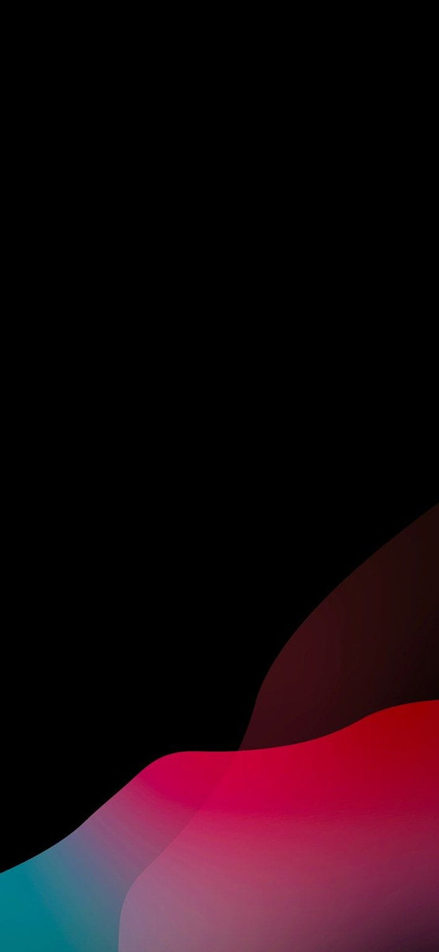 Minimalist Dark OLED Abstract Gradient Wave Wallpaper HD phone wallpaper