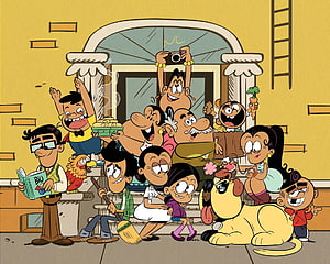 The Casagrande Family Group Portrait in The Loud House Animated Series HD wallpaper