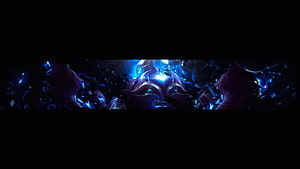 Dark Fantasy Anime Banner with Glowing Blue Armor and Ethereal Energy HD wallpaper