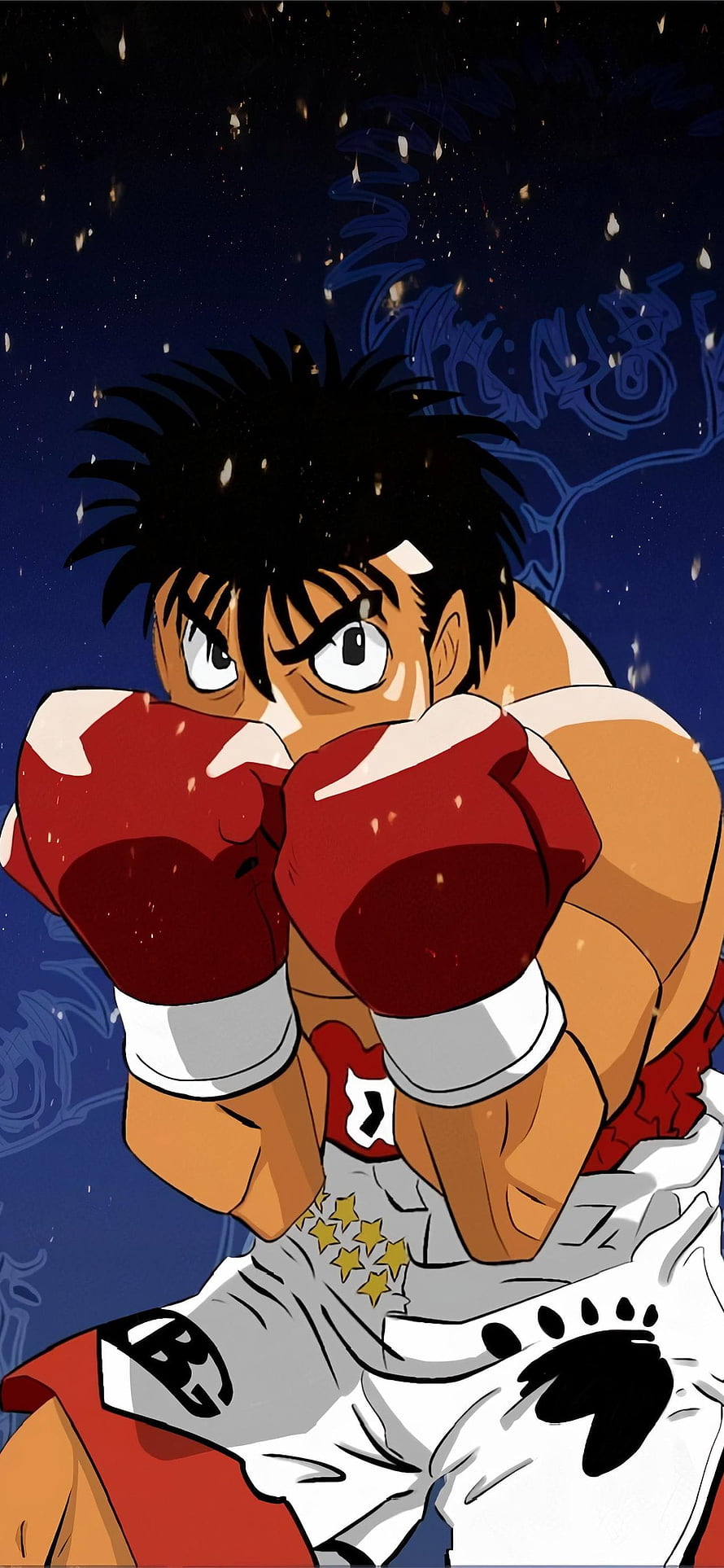 Ippo Makunouchi in a Fierce Boxing Stance from Hajime no Ippo Anime HD phone wallpaper