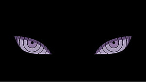 Pain Rinnegan Eyes From Naruto Anime Dark Minimalist Wallpaper HD wallpaper