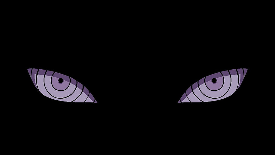 Pain Rinnegan Eyes From Naruto Anime Dark Minimalist Wallpaper HD wallpaper