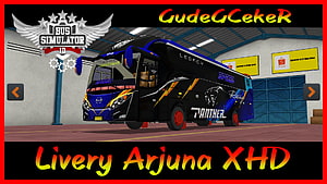 Bus Simulator Indonesia Custom Livery Arjuna XHD Black Blue Panther Design HD wallpaper
