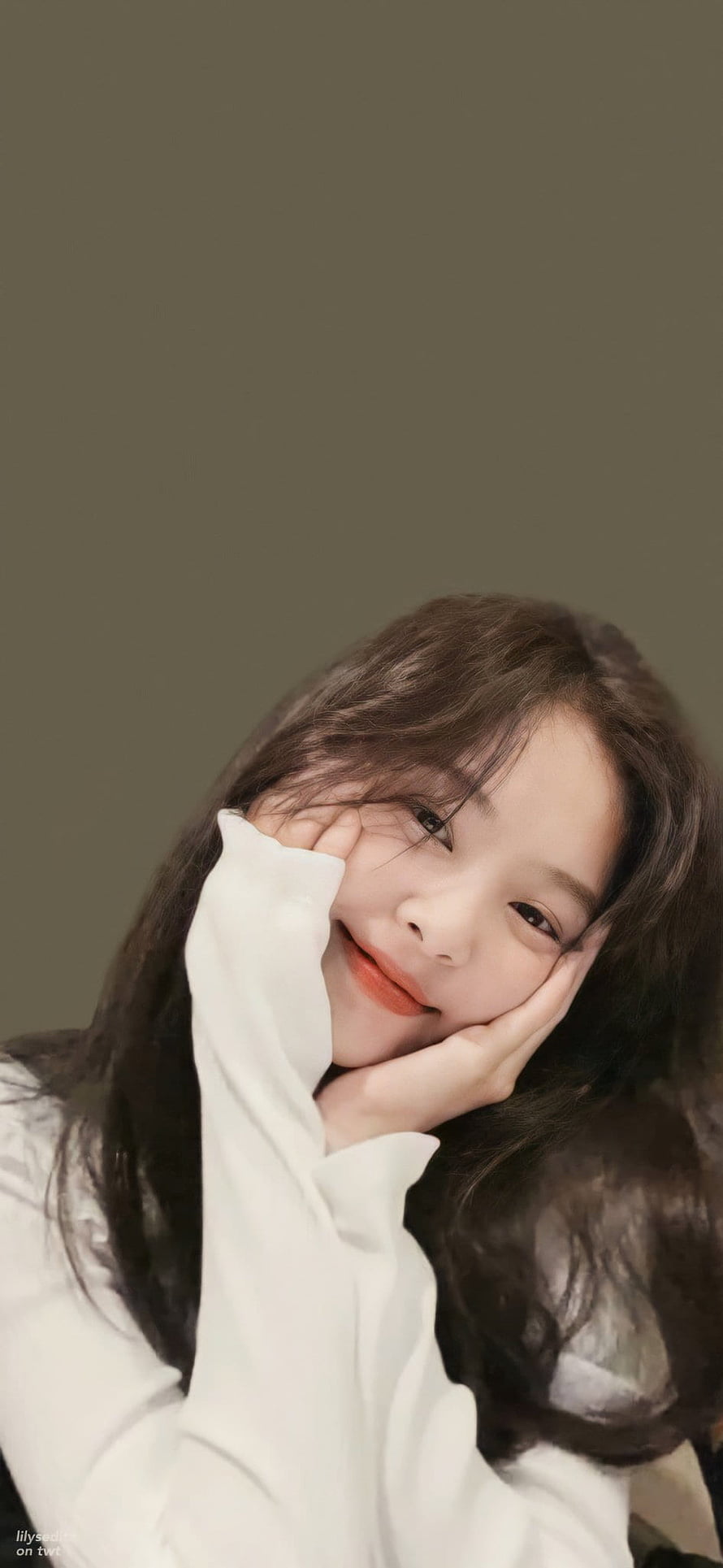Jennie Blackpink Portrait in White Blouse with Soft Smile and Long Dark Hair HD phone wallpaper