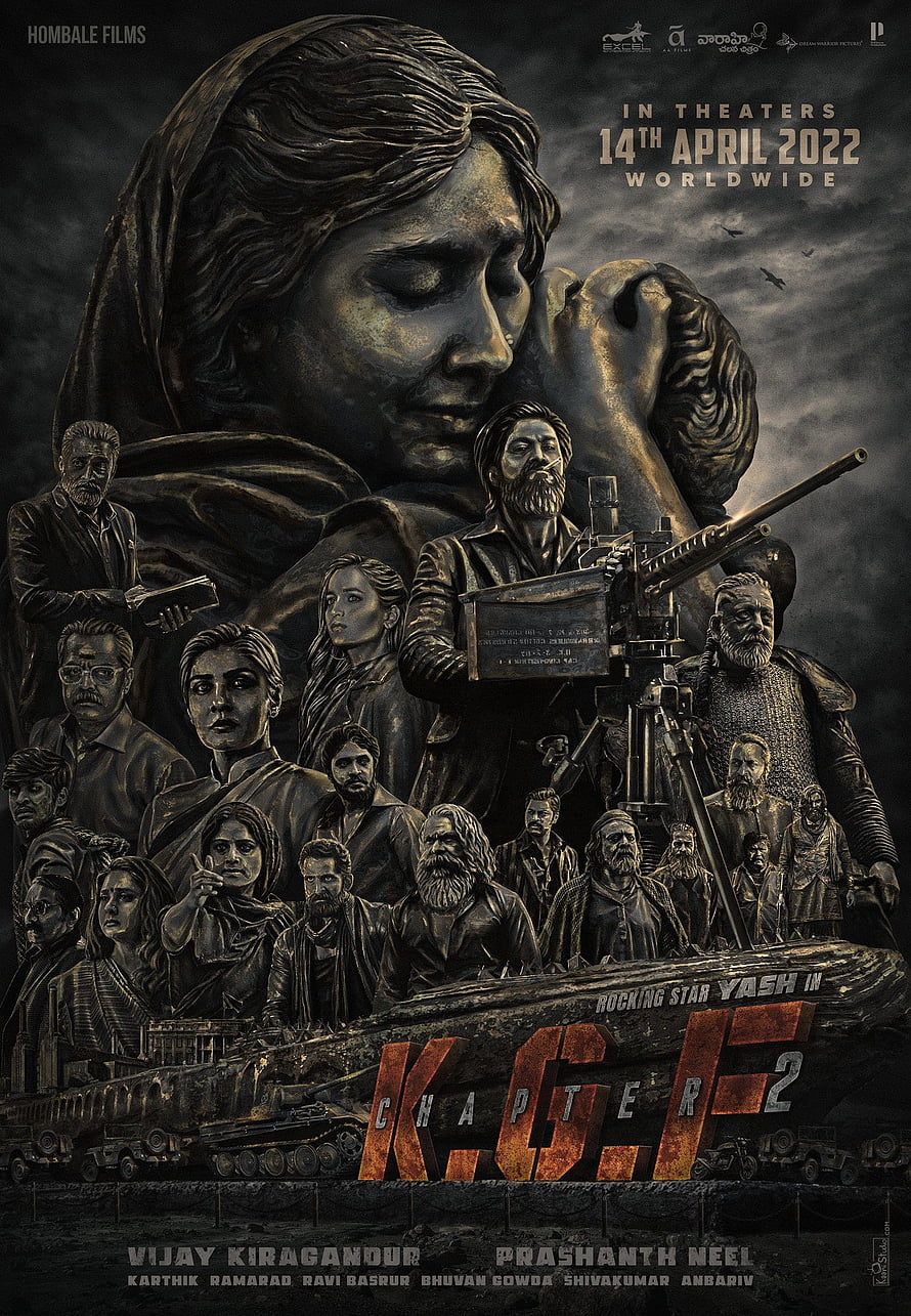 K.G.F: Chapter 2 Official Movie Poster Featuring Yash and Ensemble Cast HD phone wallpaper