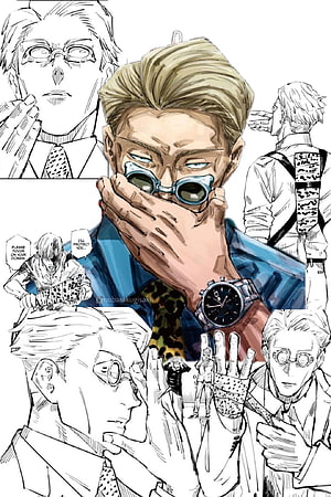 Nanami Kento Jujutsu Kaisen Character Artwork with Goggles and Playing Cards HD phone wallpaper
