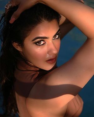 Kavya Thapar Portrait with Dramatic Lighting and Wet Hair HD phone wallpaper