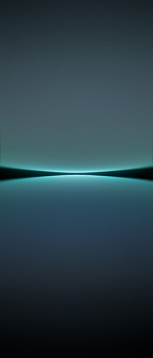 Minimalist Sony Xperia 1 IV Dark Teal Gradient Horizon Glow Wallpaper HD phone wallpaper