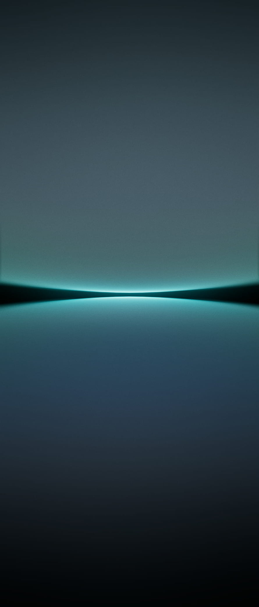 Minimalist Sony Xperia 1 IV Dark Teal Gradient Horizon Glow Wallpaper HD phone wallpaper
