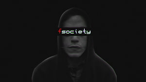 Mr Robot fsociety Glitch Art Portrait with Digital Distortion and Dark Aesthetic HD wallpaper