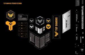 ASUS TUF Gaming Brand Identity and Sticker Design Concept HD wallpaper