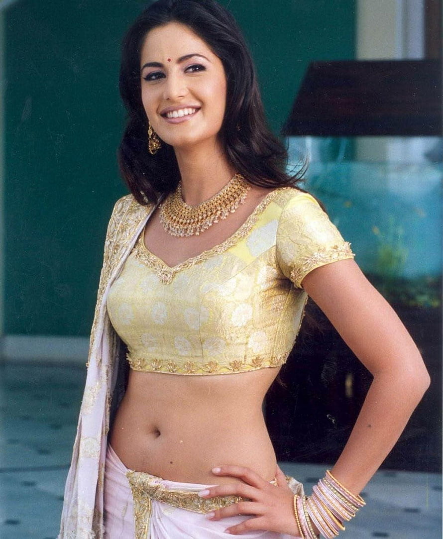 Katrina Kaif in Traditional Yellow Lehenga with Gold Jewelry and Bangle Set HD phone wallpaper