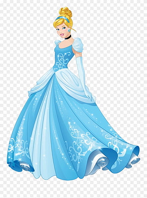 Cinderella in Iconic Blue Ballgown with Golden Updoose and Sparkling Details HD phone wallpaper