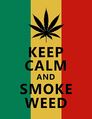 Rasta Flag Design With Cannabis Leaf And Keep Calm Typography HD phone wallpaper