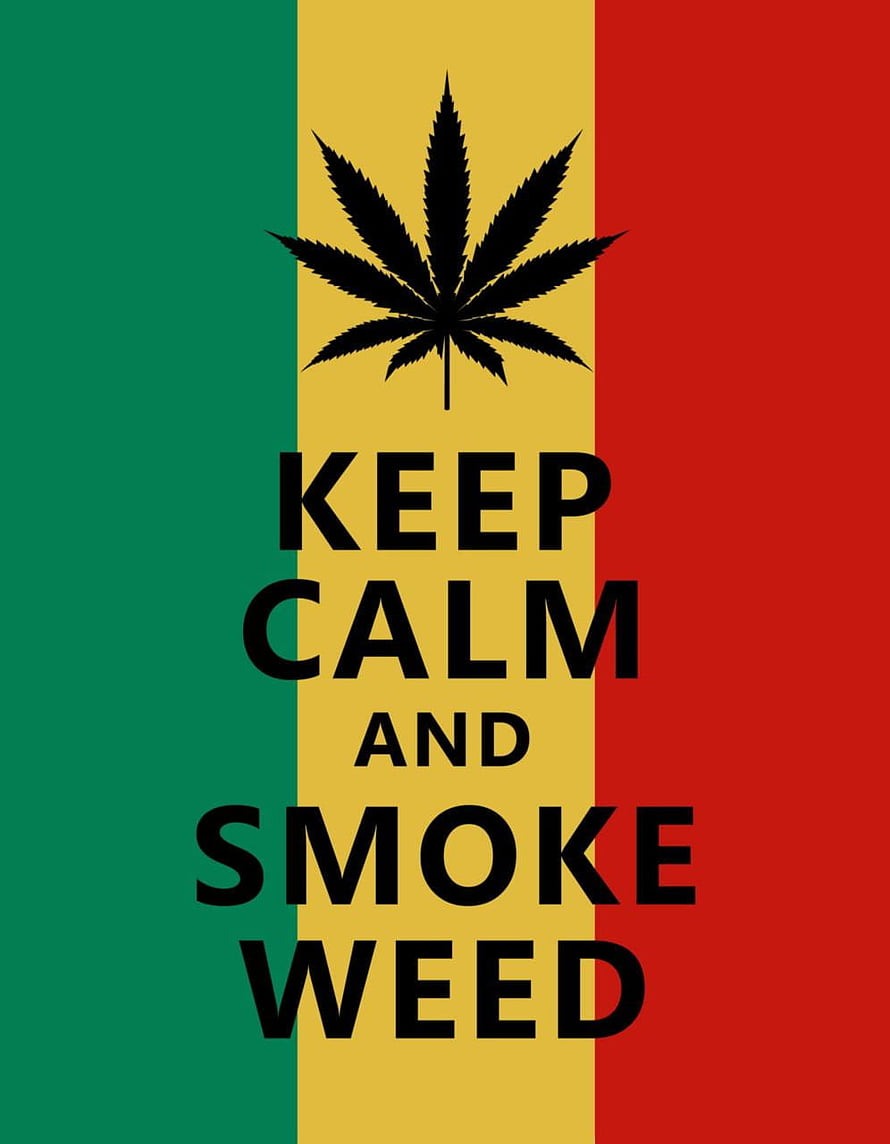 Rasta Flag Design With Cannabis Leaf And Keep Calm Typography HD phone wallpaper