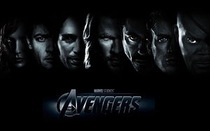 The Avengers Movie Poster Featuring Team Heroes in Dramatic Dark Lighting HD wallpaper