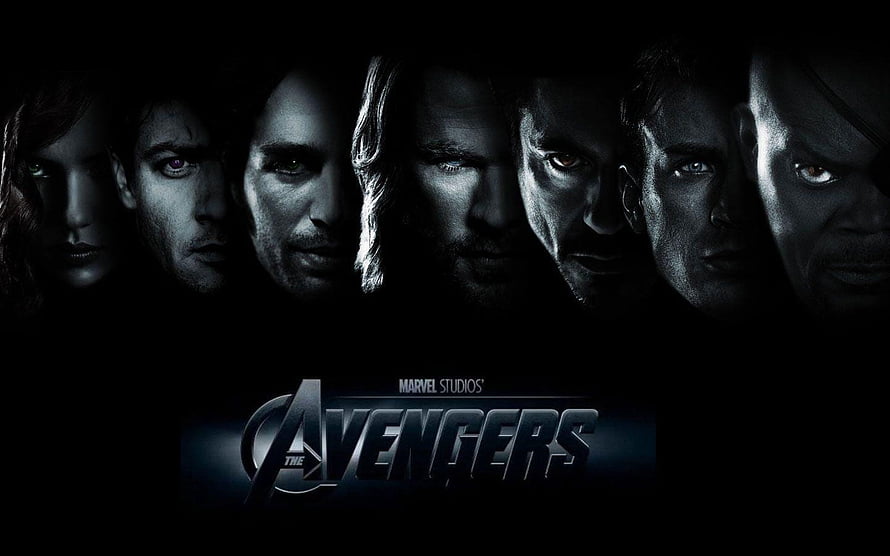 The Avengers Movie Poster Featuring Team Heroes in Dramatic Dark Lighting HD wallpaper