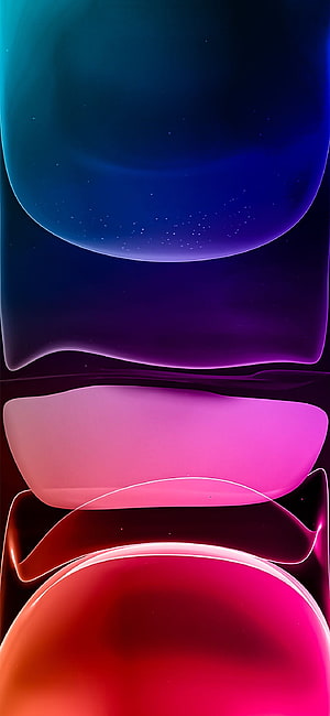 Vibrant Abstract Gradient with Flowing Liquid Shapes in Neon Pink and Deep Blue Tones HD phone wallpaper