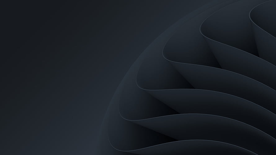 Dark Abstract Wavy Ribs Minimalist 3D Architectural Design Wallpaper HD wallpaper