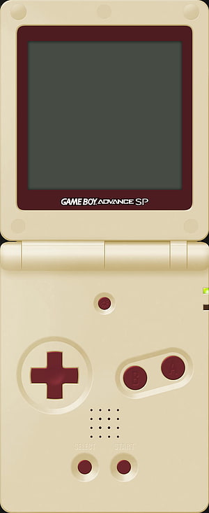 Gold and Maroon Game Boy Advance SP Handheld Console HD phone wallpaper