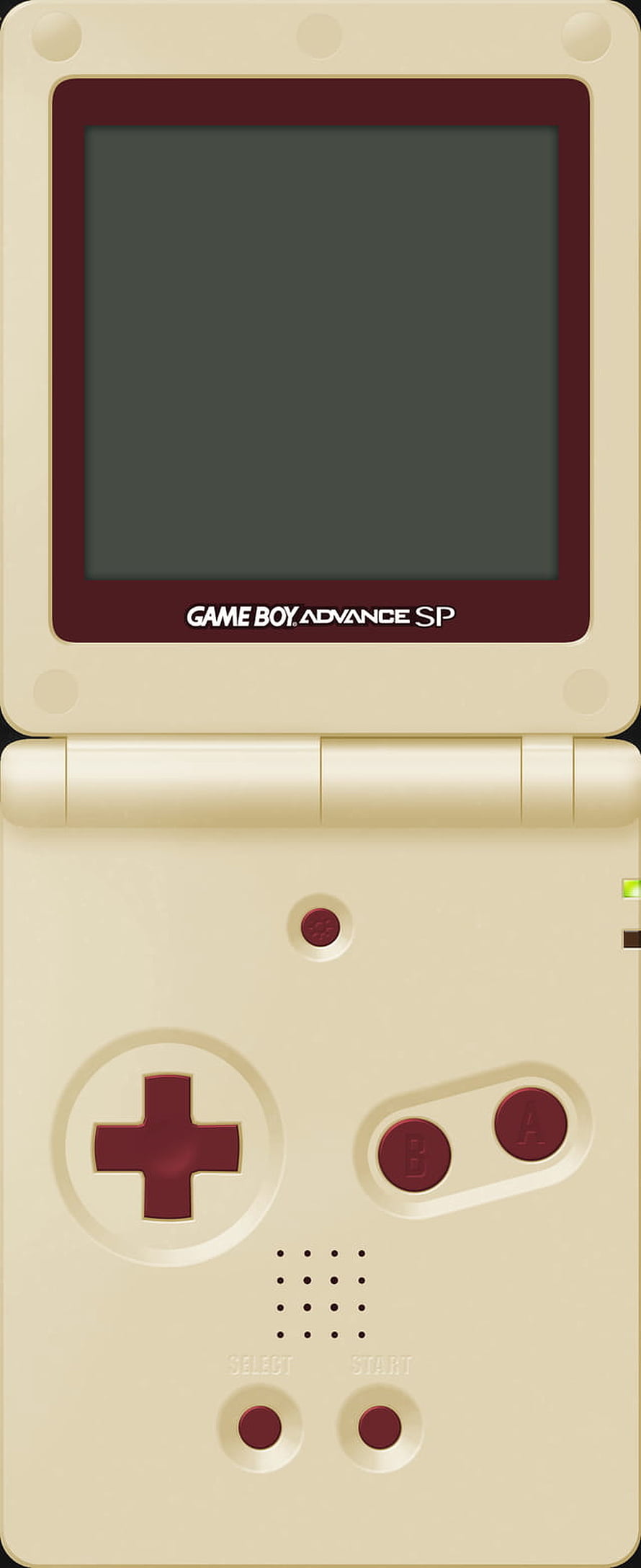 Gold and Maroon Game Boy Advance SP Handheld Console HD phone wallpaper