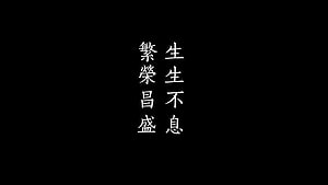Minimalist Vertical Chinese Calligraphy on Black Background HD wallpaper