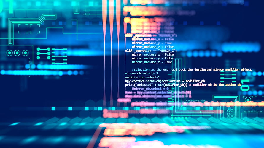 Glowing Python Code and Circuit Board Digital Technology Background HD wallpaper