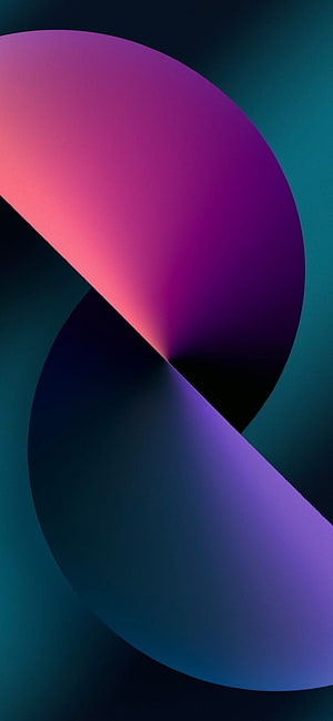 Abstract Geometric Gradient Wallpaper with Vibrant Purple and Teal Curves HD phone wallpaper
