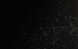 Abstract Dark Network Constellation with Glowing Nodes and Connecting Lines HD wallpaper