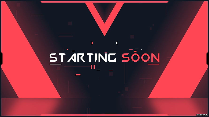 Valorant Starting Soon Stream Overlay with Red Geometric Design HD wallpaper