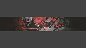 Dark Anime Character with Red Eyes and Chains in Crimson Mist HD wallpaper