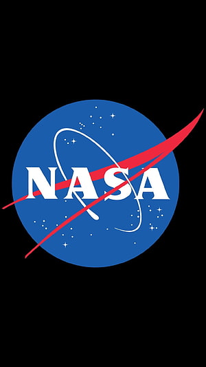 NASA Logo on Black Background with Blue Circle and Red Vector HD phone wallpaper
