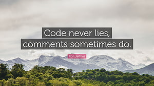 Ron Jeffries Programming Quote Over Snowy Mountain Landscape HD wallpaper