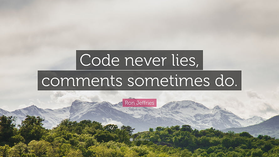 Ron Jeffries Programming Quote Over Snowy Mountain Landscape HD wallpaper