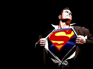Alex Ross Superman Illustration: The Man of Steel Rips His Shirt to Reveal the Iconic S-Shield Emblem HD wallpaper