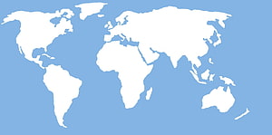 Minimalist World Map Silhouette on Light Blue Background HD wallpaper