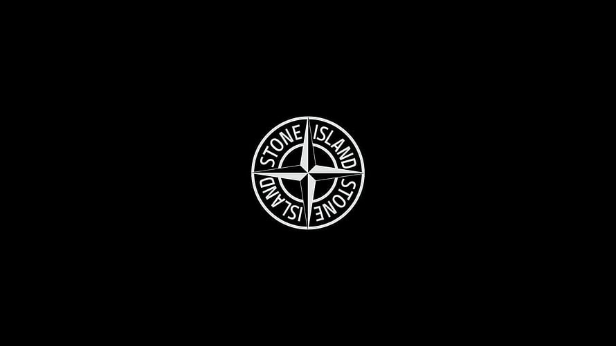 Stone Island Compass Logo on Black Background Minimalist Brand Emblem HD wallpaper