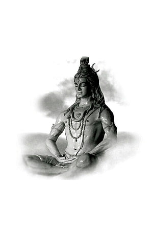 Lord Shiva Meditating in Lotus Position with Crescent Moon and Rudraksha Beads HD phone wallpaper