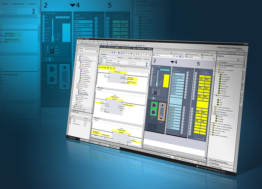 Siemens TIA Portal and Step 7 PLC Programming Interface Desktop View HD wallpaper