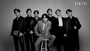BTS Monochrome Studio Portrait in Black Leather and Tailored Suits HD wallpaper