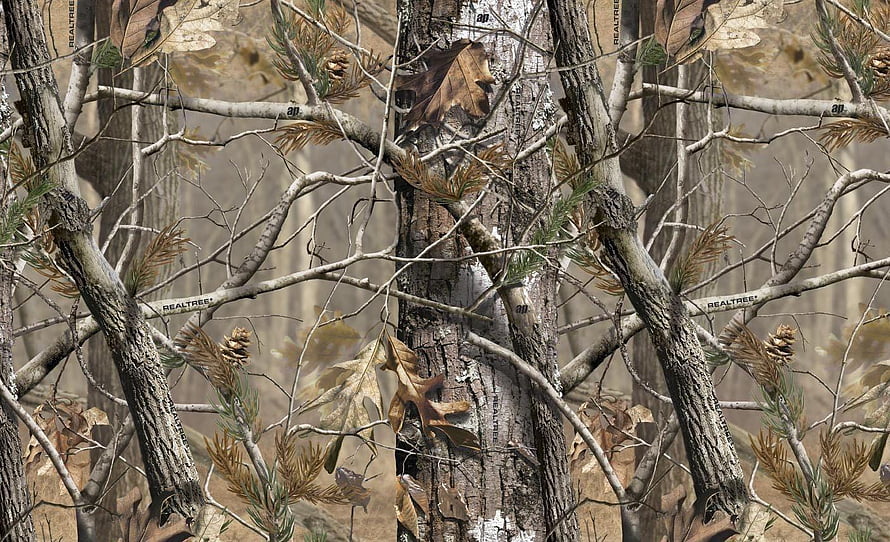 Realtree Camouflage Pattern Featuring Dense Forest Branches and Bark Texture HD wallpaper